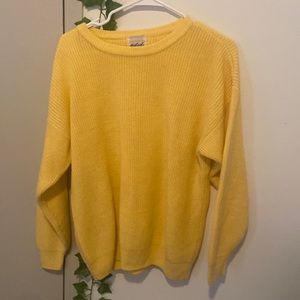 yellow knit sweater